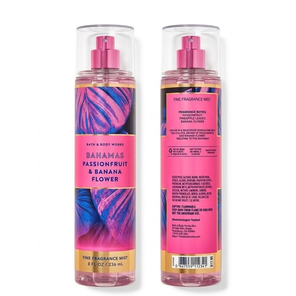 Bath & Body Works Other - Bath & Body Works Bahamas Passionfruit & Banana Flower Fragrance Mist 8oz HTF